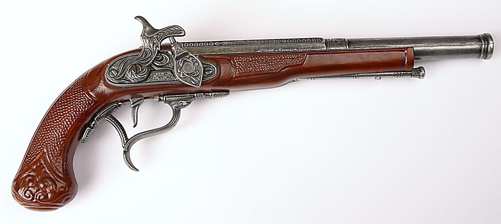 foto pistole s perkusn�m z�mkem - �ed� kov